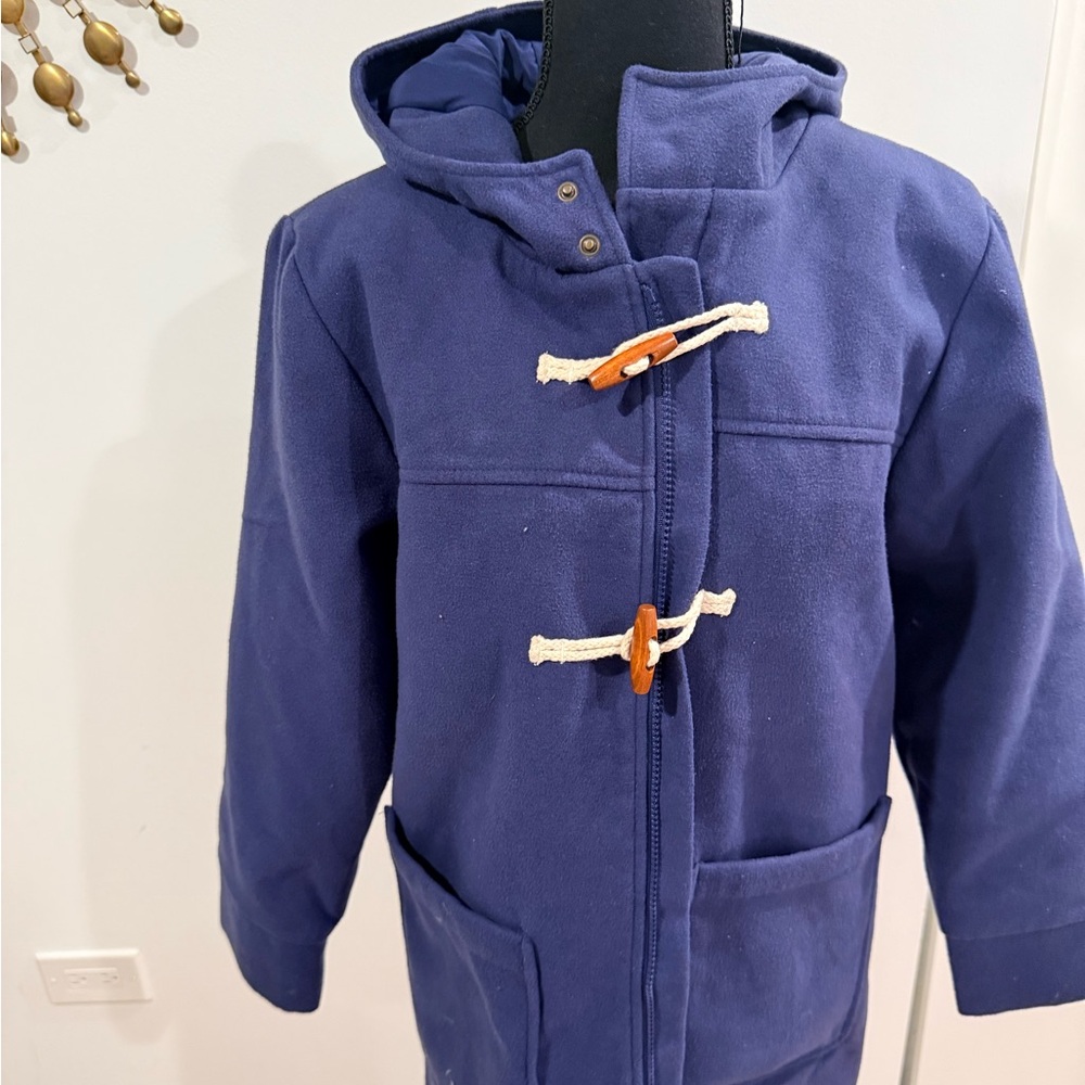 Cat & Jack Navy Blue Hooded Pea Coat with Toggle Closures